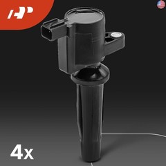 A-Premium Set of 4 Ignition Coil Pack and Iridium Spark Plugs Compatible with