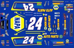#24 Chase Elliott NAPA Chevrolet 2016 1/32nd Scale Nascar Waterslide Decals
