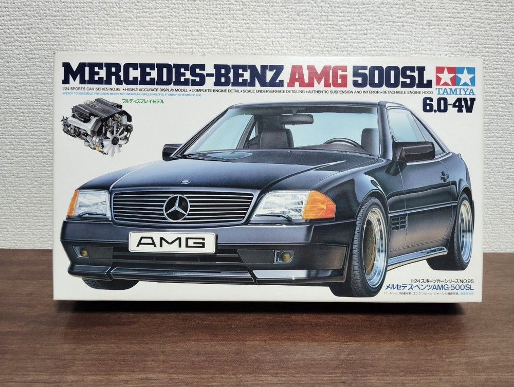 Tamiya 1/24 Mercedes-Benz AMG 500SL 6.0-4V Plastic Model Kit 10461 Japan Used