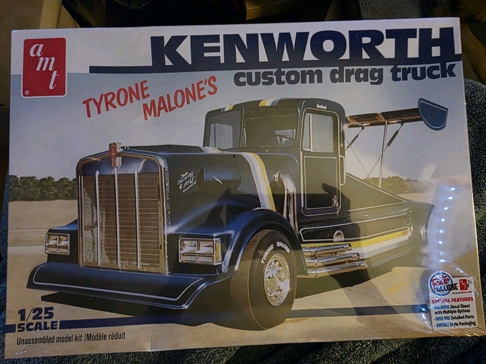 2019 AMT Kenworth Tyrone Malone’s Custom Drag Truck Model Kit Factory Sealed