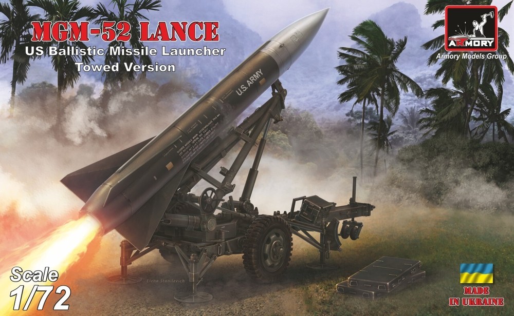 MGM-52 Lance, US Tactical Ballistic Surface-to-Surface Mis. 1/72 Armory 72432