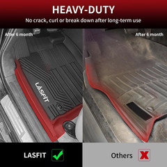 Floor Mats for Toyota Tundra 2014-2021 Crewmax Cab, All Weather Custom Fit Floor