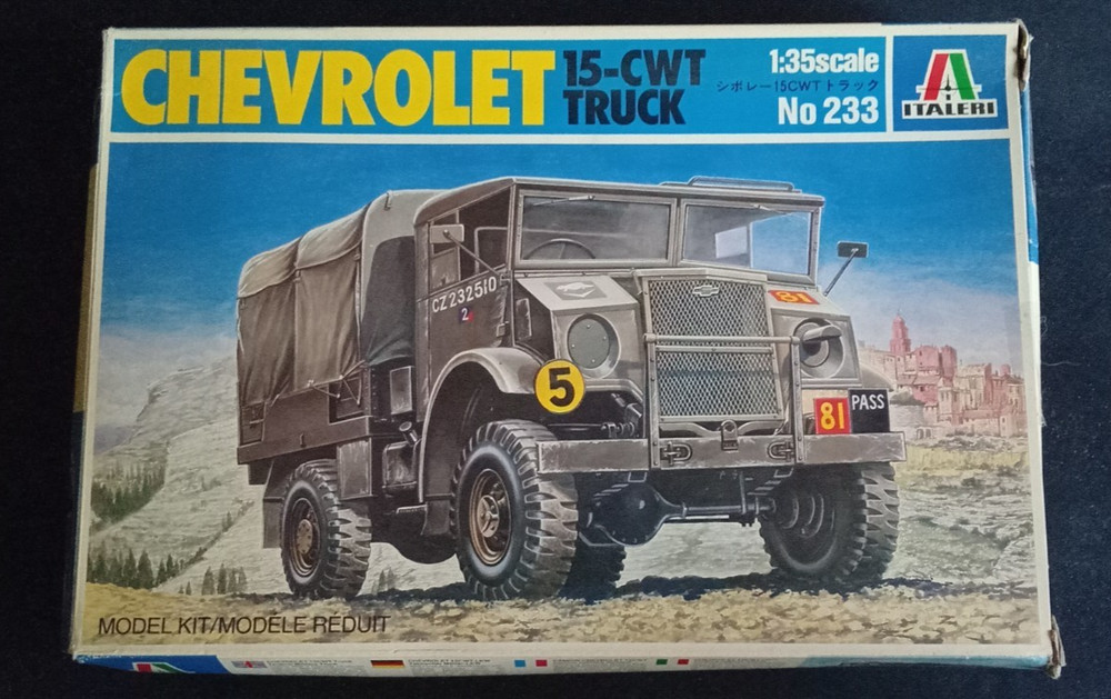 Italeri Chevrolet 15 CWT Truck 1:35 Scale Model Kit No. 233 WWII Military Truck