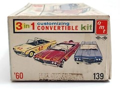 AMT 1960 3 in 1 CUSTOMIZING CONVERTIBLE CAR KIT #139 MODEL BOX ONLY FORD MERCURY