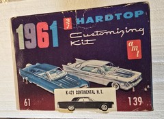 Vintage AMT 1961 Lincoln Continental K-421 Box & Huge 1/25 Model Parts Lot