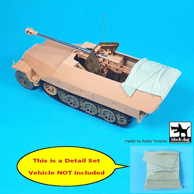 Black Dog 1/35 Canvas Cover for Sd.Kfz.251/22 Ausf.D WWII (for AFV Club) T35309