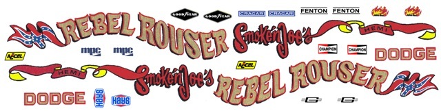 REBEL ROUSER Dodge Dart Sport 1/24th – 1/25th Scale Decals