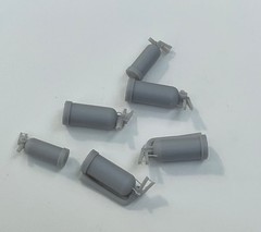 1/24 1/25 Scale Fire Extinguishers 6 Pack 3D Printed Resin Model Garage Details