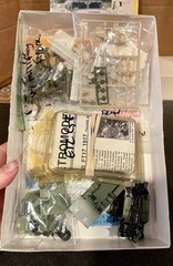 4 Various Mini Trucks Model Kits 1/72 US Seller Opened Started Incomplete