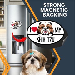 Magnet Me Up I Love My Shih Tzu Dog Breed 4×6 Inches, Oval-