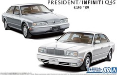 AOSHIMA 1/24 THE MODEL CAR SERIES No.89 NISSAN G50 PRESIDENT or INFINITI Q45 ’89