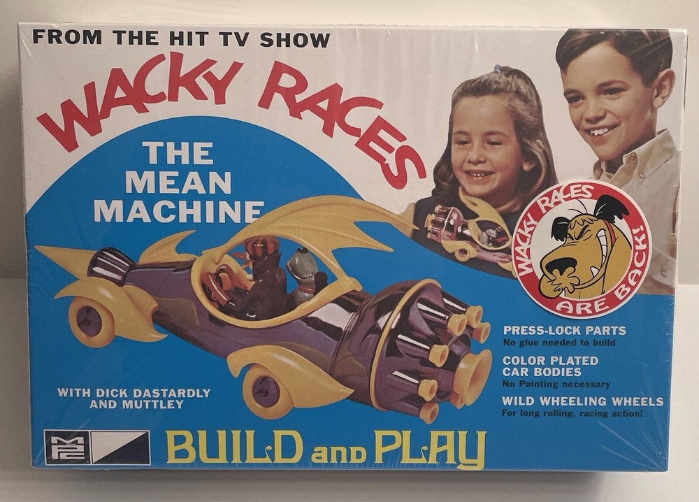 1:25 Wacky Races: Mean Machine Figures Snap MPC Model Kit Dick Dastardly Muttley