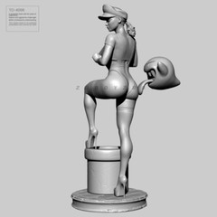 1/35 Resin Fantasy Mario Game Girl Unpainted Unassembled td-4098
