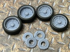 Resin 21/20-inch “1964 Impala” Wheels and Tires 1/24 1/25 scale