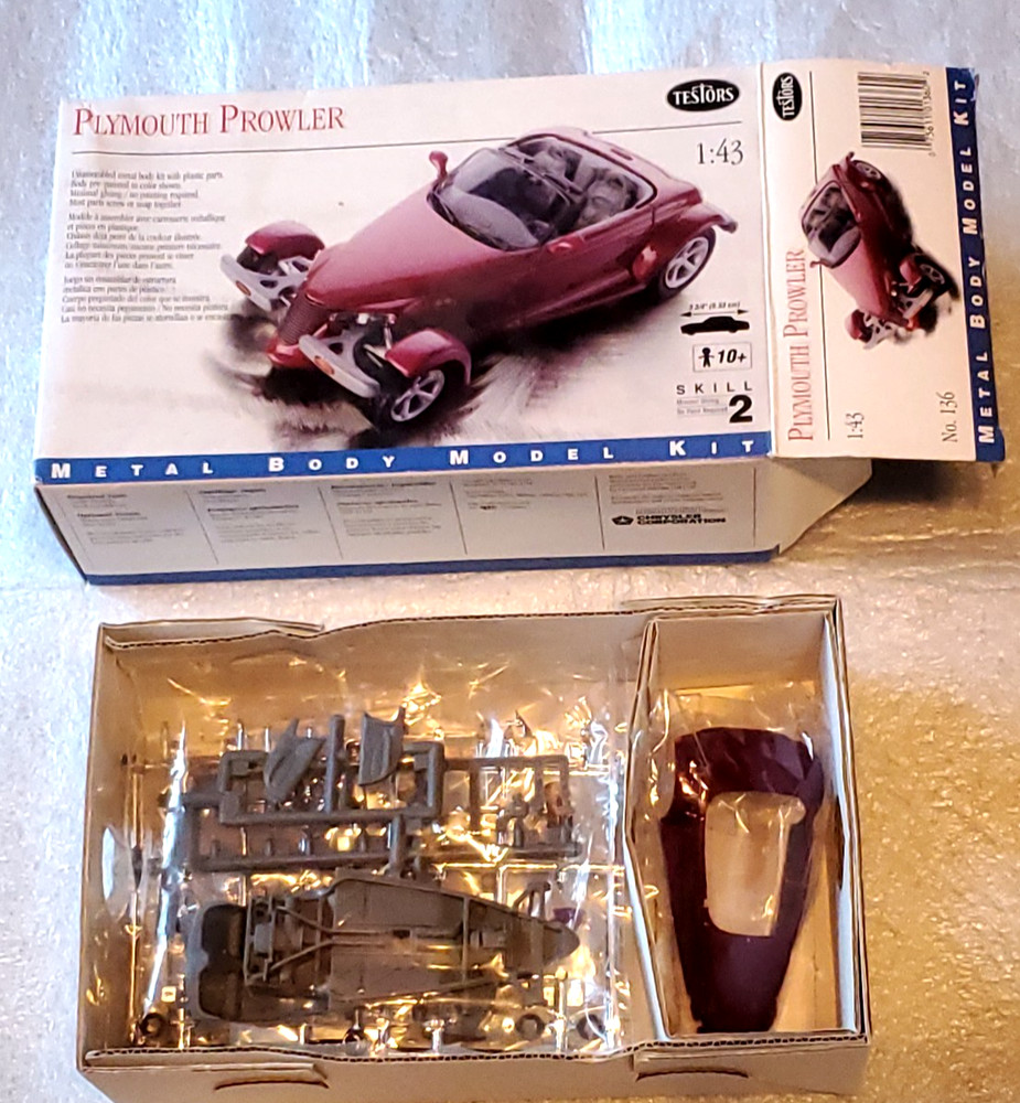 1998 Testors Plymouth Prowler. 1:43 Scale Metal Model Kit #136 ☆New