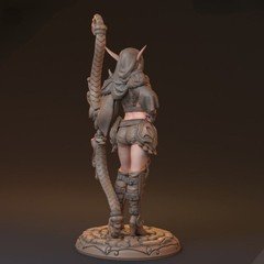 1/35 Scale Resin Figure Model Kit Archer Magic Hunter Unassembled, Unpainted Kit