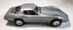 MPC 1978 Chevy Corvette Two Tone Silver & Gray 1/25 Plastic Dealer Promo Model
