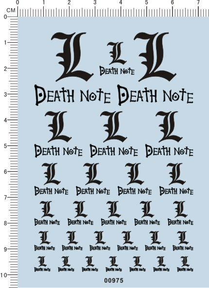 decals Anime for different scales model kits (black) 00975