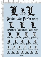 decals Anime for different scales model kits (black) 00975