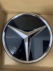 Front Grille Mirrored badge Chrome Star Emblem LOGO For 06-14 Benz W204 B-C-GLK