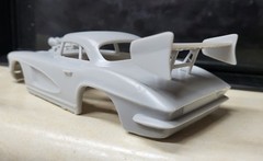1/24 scale resin 3d printed Blown 1962 Chevy Corvette drag body model slot car