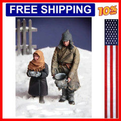 1/35 Scale Resin Body Assembled Model Kit European Refugee Kids 2 Person Hist…