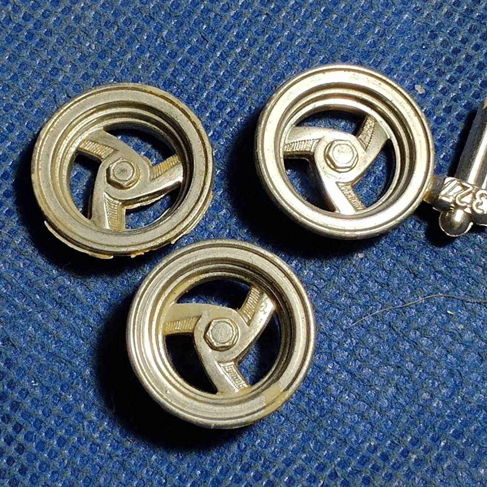 🌟 3 Spoke Custom Wheels 1:25 or 1:24 Scale 1000s Model Car Parts 4 Sale