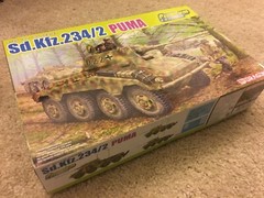 1/35 German Sd.Kfz.234/2 PUMA w/ 3D printed engine ~ Dragon Premium 6943