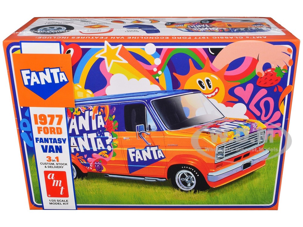 SKILL 2 MODEL KIT 1977 FORD CUSTOM VAN “FANTA” 1/25 SCALE MODEL BY AMT AMT1471