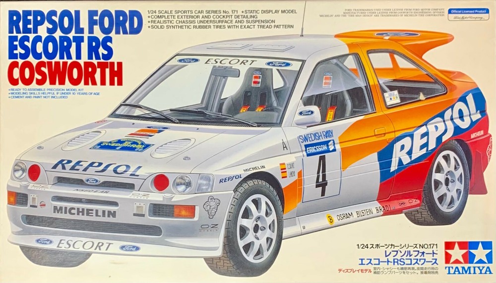 M2FG Factory sealed TAMIYA 1/24 24171 1800 Kit REPSOL FORD ESCORT RS COSWORTH