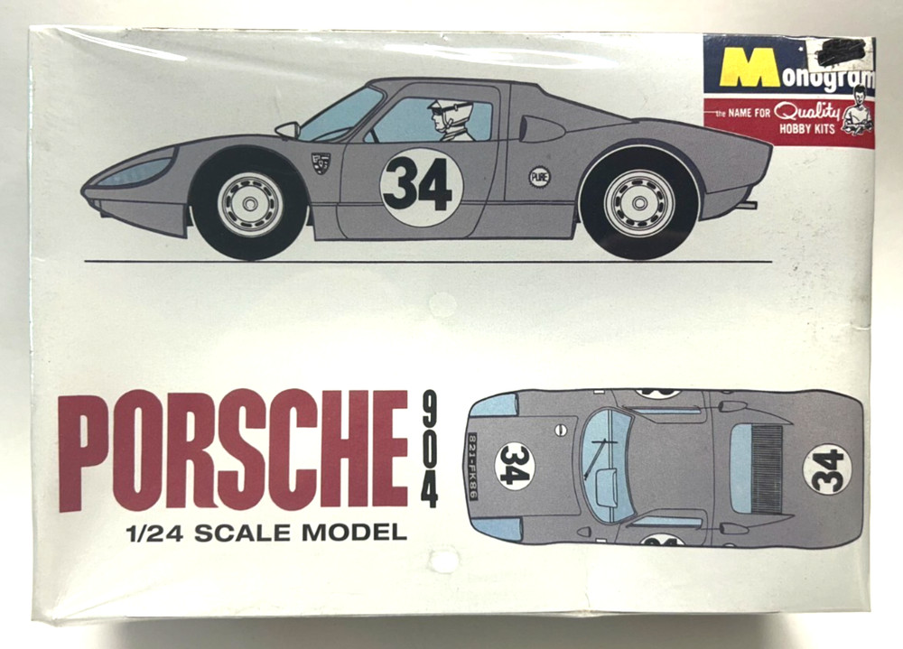 BRAND NEW Monogram Porsche 904 1:24 PC127 1997 Race Sports Car Vintage Model Kit