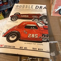 AMT ORIGINAL VINTAGE RARE DOUBLE 3 IN 1 DRAGSTER TROPHY SERIES T-161 Open Box