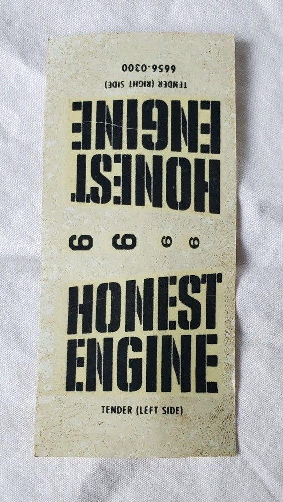 Vintage 1972 Monogram 6656 Honest Engine Model Kit STICKER DECAL SHEET ONLY