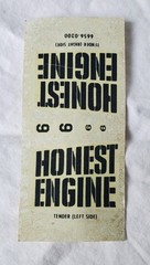 Vintage 1972 Monogram 6656 Honest Engine Model Kit STICKER DECAL SHEET ONLY