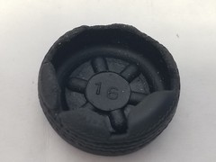 1940 Ford DETERIORATED TIRE from Diamond in the Rough AMT 1:25 Model Kit 1939
