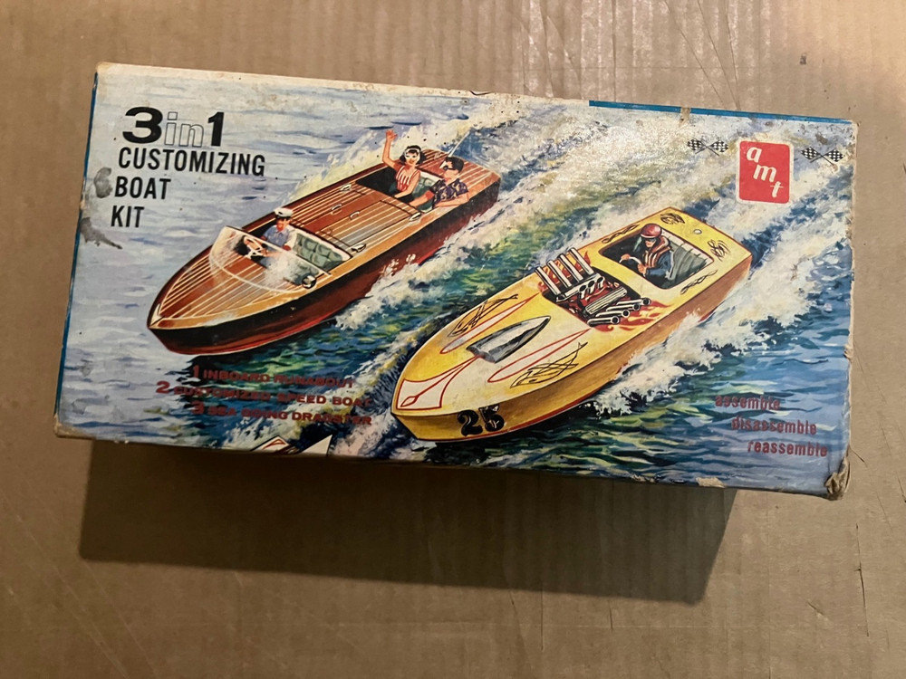 vintage AMT 159 Customizing Boat Kit Box Only