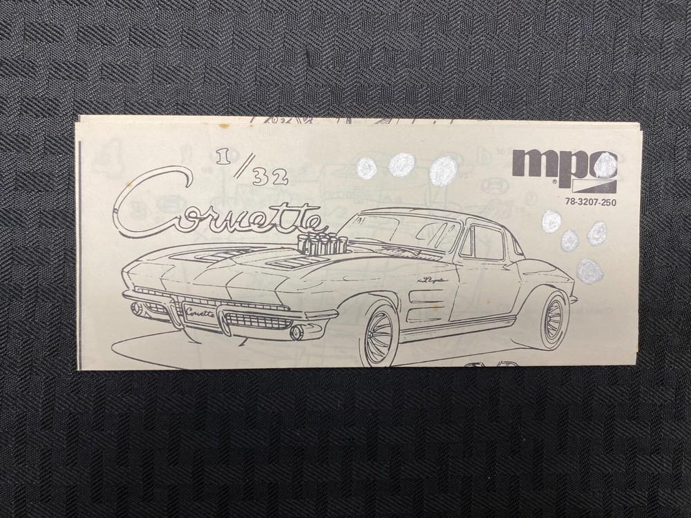 MPC ’63 Corvette Stingray 1/32 Snap Together #3207 Instructions Original Manual