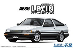 Aoshima 1/24 The Model Car Kit Toyota AE86 Corolla Levin GT-Apex w/4A-GE Engine