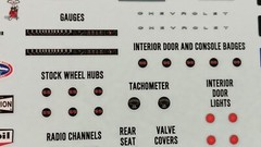 AMT 64 1964 Chevy Impala SS 409 1/25 Decal Sheet Emblems Dash Cluster Gauges Hot