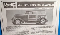 32 FORD SPEEDWAGON – INSTRUCTION SHEET – REVELL 7606 – MODEL CAR KIT PARTS LOT