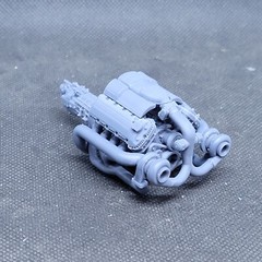 Twin Turbo BOSS 302 Mustang Coyote model engine resin 3D printed 1:24-1:8 scale