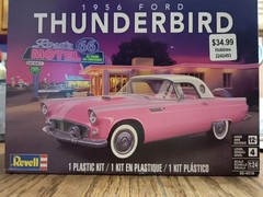 REVELL 1956 PINK FORD THUNDERBIRD 1:24 SCALE MODEL KIT