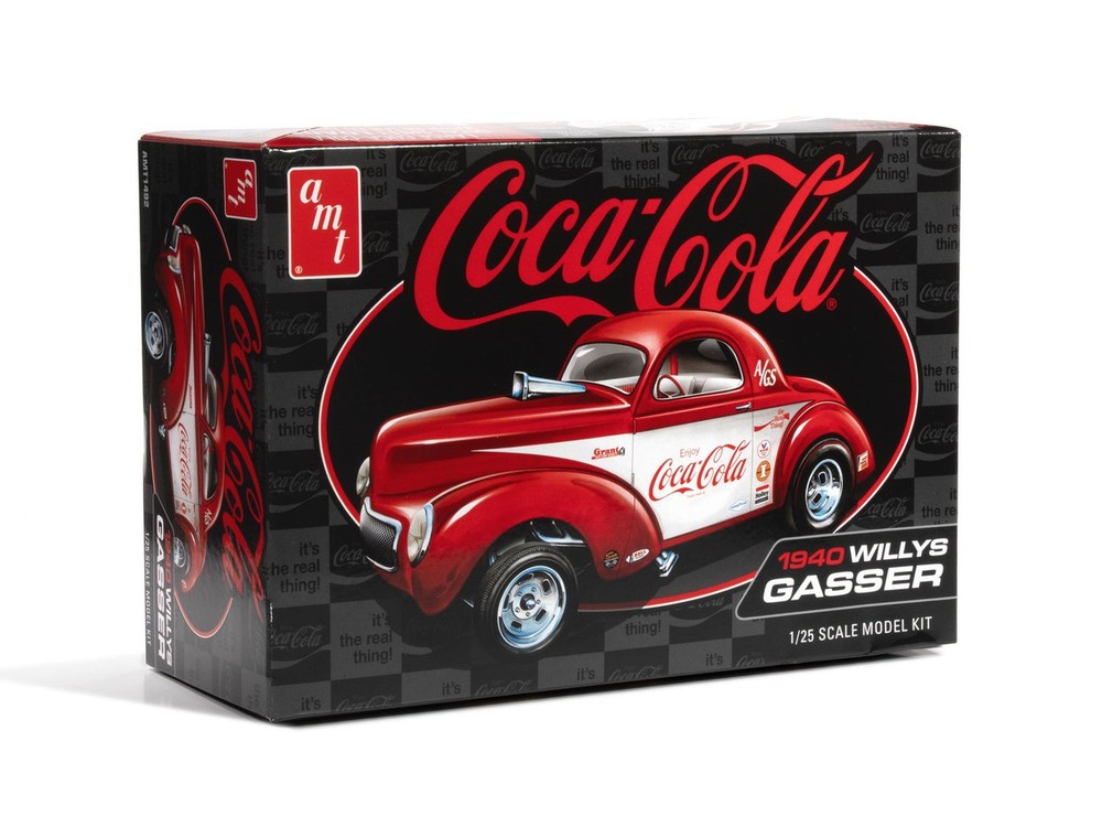 AMT 1492 1:25 Scale 1940 Willys Coupe (Coke Race Team) Plastic Model Kit