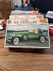 4 Johan 1/25 Kits 31 Cady, 35 Mercedes, 31 Teddy Fleetwood, Chrysler Turbine Car