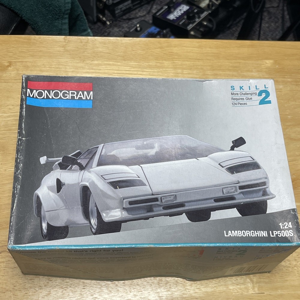 MONOGRAM LAMBORGHINI LP500S model kit New in Opened Box- 1991 Edition