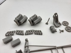 1960s Front Engine Dragster With Two V8s, 1/25 Scale Mode Kit