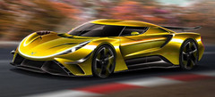 1:12QUASAR Race Car24Custom Built HyperCar SuperCar18Concept Model Carousel GOLD