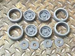 Resin 21/20 Inch: “US Mags Wildcat” Model car Wheels/Tires 1/24 1/25 scale