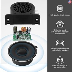 MIRKOO Backup Alarm 110dB 12V-80V DC Waterproof Industrial Heavy-Duty Backup
