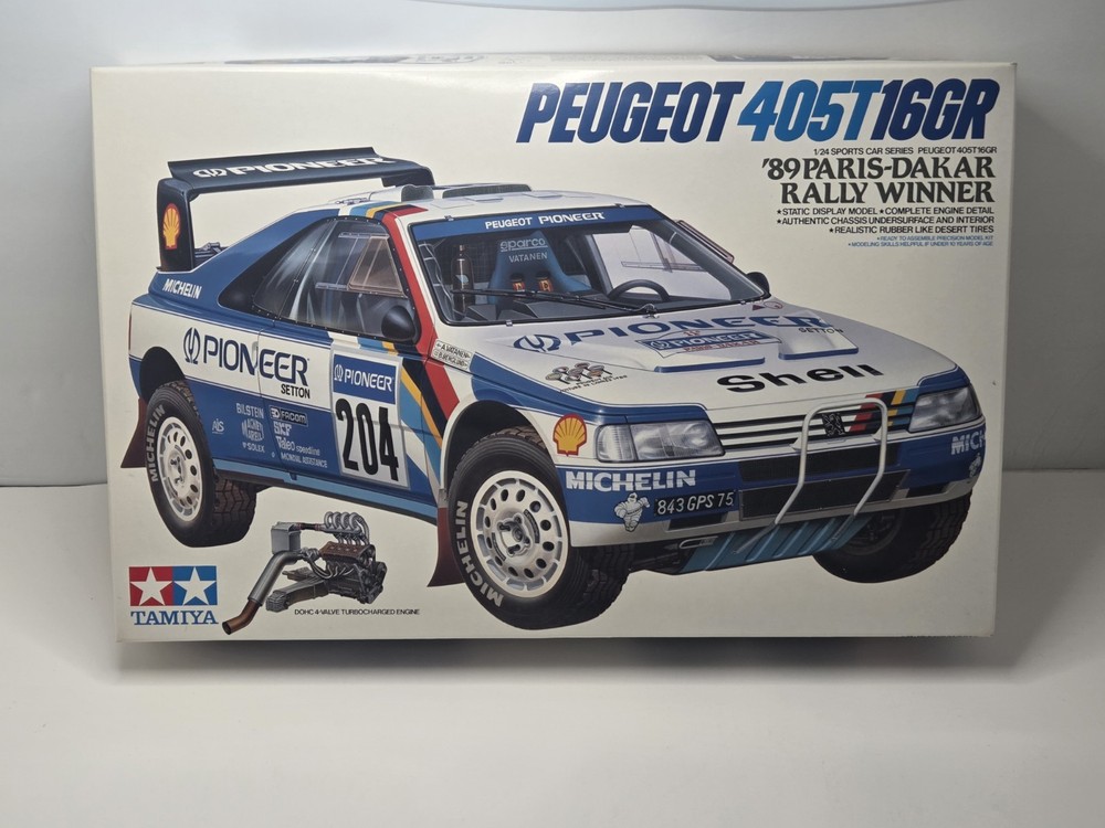 TAMIYA 1/24 Peugeot 405T 16GR ’89 Paris-Dakar Rally winner 24092 model kit